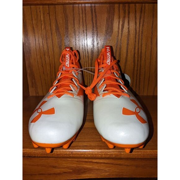Under Armour Nitro Low Top Football Shoes‎ White/Orange Men\'s Size 15 NWOB main image 6